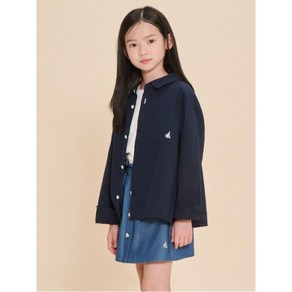 [빈폴키즈] [24FW 30%OFF]시어서커 루즈핏 셔츠 네이비 (BI4764U90R)