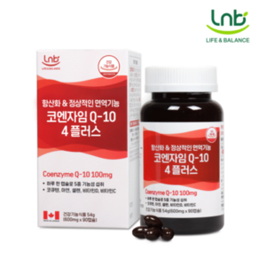 [엘앤비]코엔자임 Q-10 4 플러스 90캡슐 3개월분 항산화, 90정, 1개
