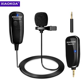 XIAOKOA UHF Lavalie Lapel 무선 마이크 녹음 Vlog Youtube 라이브 인터뷰 Iphone Ipad PC Andoid DSLR, [01] 1 to 1