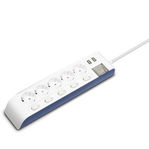 하이탭 디자인 USB 2포트 개별 스위치 멀티탭 5구 16A HIPUMP-5, 1.5m, 1개