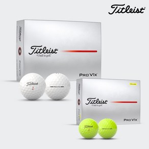 타이틀리스트 PRO V1X 골프공 4피스 2025년 신상품 아쿠쉬네트코리아정품, 1개, 화이트, 12개입