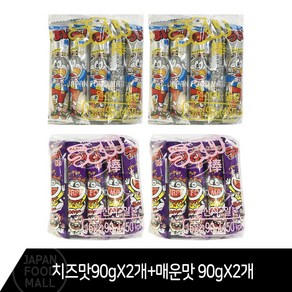 다다기획 우마이봉 세트, [치즈맛 X 2개+멘타이맛 X 2개], 1세트