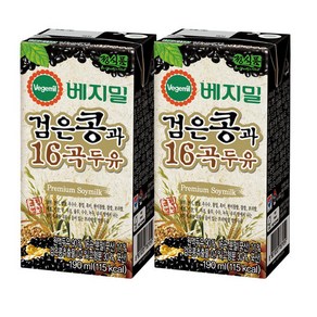 베지밀 검은콩과16곡두유 190ml x 48팩, 48개