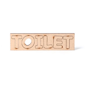[셀프벨] 우드레터링 이니셜, 우드사각입체문자 TOILET