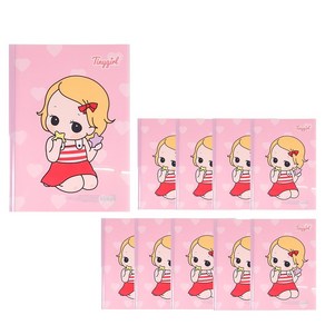 코코하우스 귀여운 타이니걸 캐릭터 쫄대파일 화일, 핑크10P