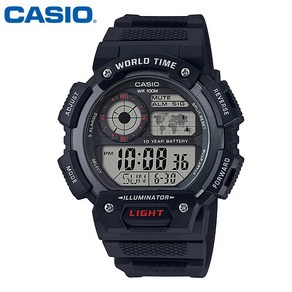 [CASIO 카시오] 무상AS 남성남자용 우레탄밴드 스포츠 군인 전자시계AE-1400WH-1A