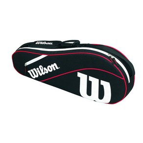 윌슨 어드밴티지 테니스 라켓가방 시리즈 블랙/화이트/레드 Wilson Advantage Tennis Bag Seie, 1개