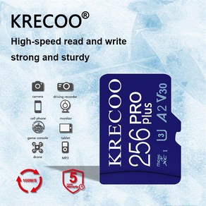 KRECOO® 마이크로 SD 카드 초경량 폰 카메라 디지털 카메라 고성능 micoSDXC 메모리 카드 마이크로 TF 고속 메모리 카드 카메라 카메라 폰, 4, 1개