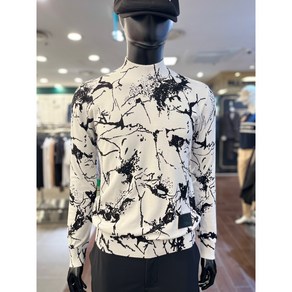 [파사디NC야탑] 남성 가을 멋진 크랙프린트 반목티 Q24FKP214X, WH, 1개