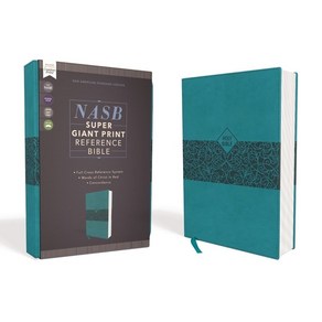 (영문도서) Nasb Supe Giant Pint Refeence Bible Leathesoft Teal Red Lette Edition 1995 Text Comfot P... Imitation Leathe, Zondevan