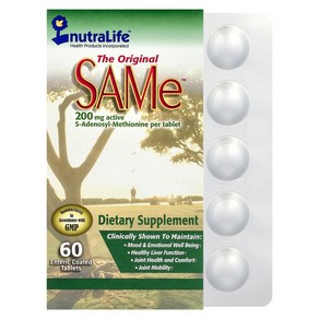 뉴트라라이프 Oiginal SAMe™ 400mg 장용성 정제 60정(정당 200mg), 1개, 60정