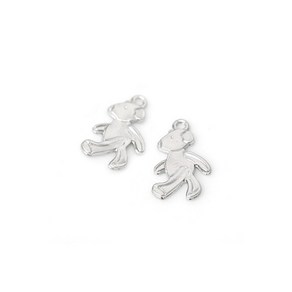 비즈아이 [7183-04]메탈펜던트 워킹곰돌이 9x15mm OR 1개