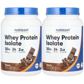 뉴트리코스트 웨이 프로틴 아이솔레이트 Whey Potein Isolate 모카 2LB 907g 2개