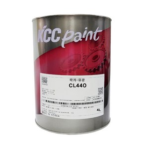 KCC 락카 페인트 목재 철재 CL440 유광, 황색, 4L, 1개