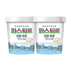 롯데웰푸드 파스퇴르 진한우유 아이스크림 파인트474ml X2개, 2개, 474ml