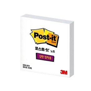 3M 포스트잇 슈퍼스티키 노트 654 화이트, 3개