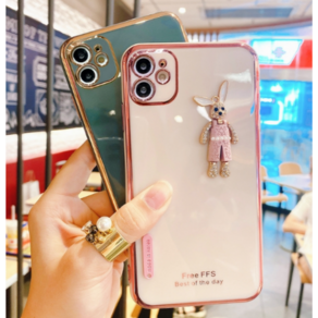 갤럭시 노트20 노트20울트라 큐빅 토끼 캐릭터 큐빅 포인트 실리콘 케이스 galaxy note20 ulta case 갤노트20 휴대폰 핸드폰 폰케이스