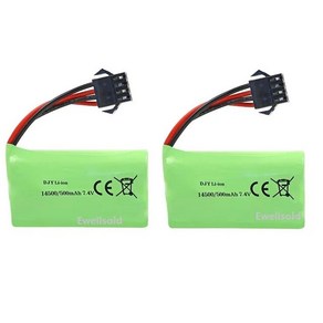 충전식 배터리 SM4P 플러그/USB EC16 리모컨 예비 차량 모델 고속 리튬 포 7.4V 500mAh