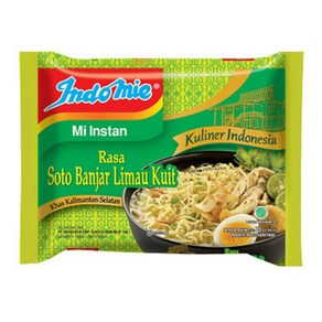 Indomie Instant Noodle Soto Banja Limau Kuit 75g (2피스), 1개