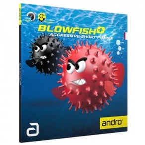 [ANDRO] 안드로 블로우피쉬 플러스 (BLOWFISH+) 탁구러버 돌출러버, RED, 1개