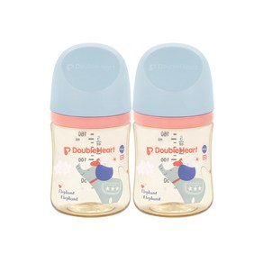 더블하트 PPSU 젖병 트윈팩(2입) 베이직 모먼트 디어프렌즈, 1개, 160ml, 꿈꾸는코끼리