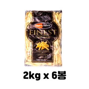 팜프리츠 스킨온 스트레이트컷/레귤러컷/냉동감자 (10mm) 1박스(2kgx6봉), 6개, 2kg