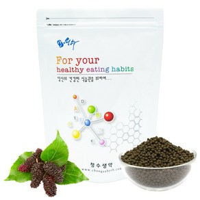 청수생약 국내산 뽕잎환 500g 1kg(500g+500g) 상엽 대용량 쇼핑백 세트