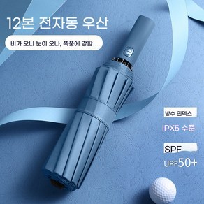 choyu 12본 블랙풀 전자동우산 접이식 비지니스 우산 3단 햇빛가리개 양산 광고 우산 BJJ001