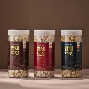 [3개세트] 황제트릿 동결건조 유산균 간식 북어+닭가슴살+연어 3종, 3개