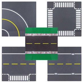 [블럭팜] 도로판 디오라마 연출 초등학생선물 8810 호환 블록, 1개