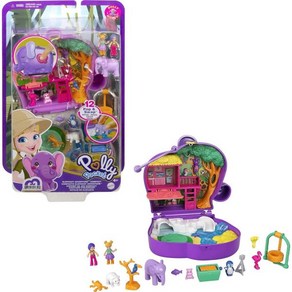 폴리 포켓 코끼리 가방 플레이 세트 컴팩트 휴대용 장난감 Polly Pocket