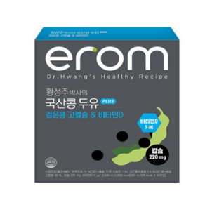 황성주 국산콩 두유 검은콩 고칼슘 & 비타민D, 32개, 190ml