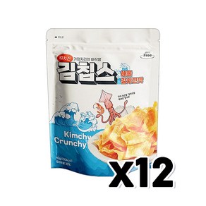 김칩스 해물김치전 안주스낵 40g x 12개