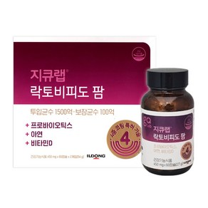 [약국정품] 일동 지큐랩 락토비피도 팜 120C (2개월분) 보장균수 100억 프로바이오틱스, 1개