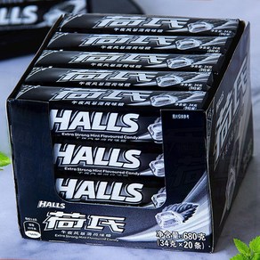 HALLS 홀스 캔디 엑스트라스트롱 2O개 1세트 호올스 엑스트라스트롱, 1개, 608g