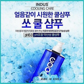 뷰티센터 인더스 쿨샴푸 두피 상쾌 시원한 천연한방제 약산성샴푸 대용량 1000mg