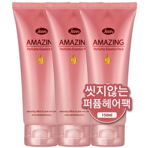 퍼퓸 헤어에센스 JEEN 어메이징 단백질 헤어팩, 3개, 150ml