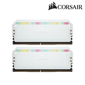 커세어 CORSAIR DDR5-5600 CL40 Dominato Platinum RGB WHITE INTEL 패키지 64GB(32Gx2) 데스크탑용, 1