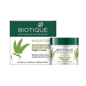 바이오티크 윗점 안티에이징 나이트 크림 50g (Biotique Wheat Gem Anti- Ageing Night Ceam 50g), 1개