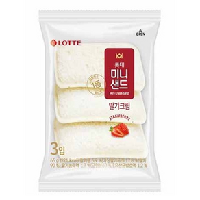롯데 미니딸기샌드, 1개, 65g