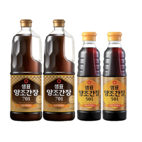 샘표 양조간장701 1.7L 2개+양조간장 501 500ml 2개 업소용, 701 1.7L+501 500ml, 2개