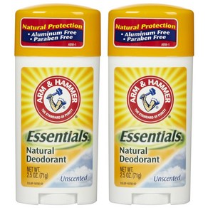 Arm & Hammer Essentials Natural Deodorant Unscented - 2.5 oz - 2 pk Arm & Hammer Essentials 천연 데오도란