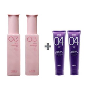 아모스 실키레디언스 오일 100ml x 2개(200ml) + 휴대용 컬링 에센스 40ml x 2개(증정) 1set, 2개