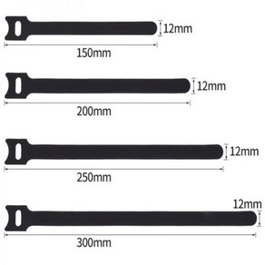 케이블 타이 나일론 고정 케이블 타이 조정 가능한 코드 타이 케이블 관리 스트랩 후크 루프 코드 정리함 와이어 타이 재사용 가능 50 개, 7) geen - 12x300mm, 7) geen - 12x300mm