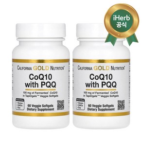 California Gold Nutrition PQQ 함유 CoQ10 100mg 베지 캡슐 60정