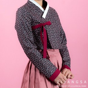 [23003] 미니로즈 저고리 생활한복 / 블라우스 봄가을 여자 여성 보살님 한복 개량한복 패션한복 감성한복 사찰복 수련복 법복 절복 승복 템플스테이 지장사