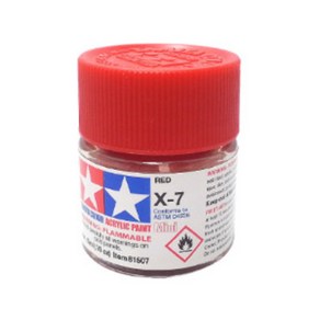 (81507) 타미야 아크릴 도료 X-7 레드 유광 10ml, 1개