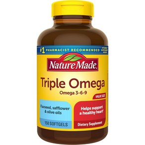 Natue Made 네이쳐메이드 트리플 오메가3-6-9 150캡슐 Tiple Omega 3-6-9 150 Softgels, 3개, 150정, 150정