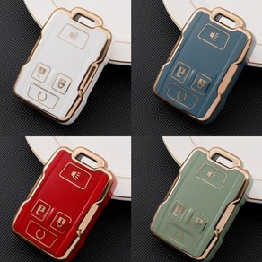 키케이스 tpu 4 button key case fo ca 시보레 교외 saboban gmc siea canyon coloado silveado auto full, 4 버튼, 빨간색, 중국홍 싱글 껍데기