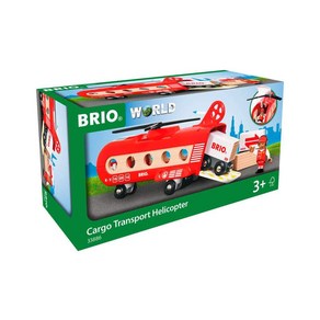 BRIO (브리오) WORLD 카고 헬리콥터 [전 8 개] 대상 연령 3 세 ~ (헬리콥터 나무 장난감) 33886